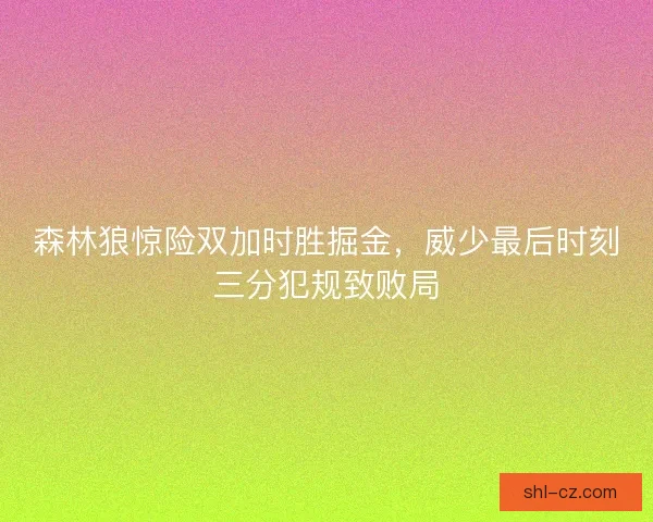 森林狼惊险双加时胜掘金，威少最后时刻三分犯规致败局